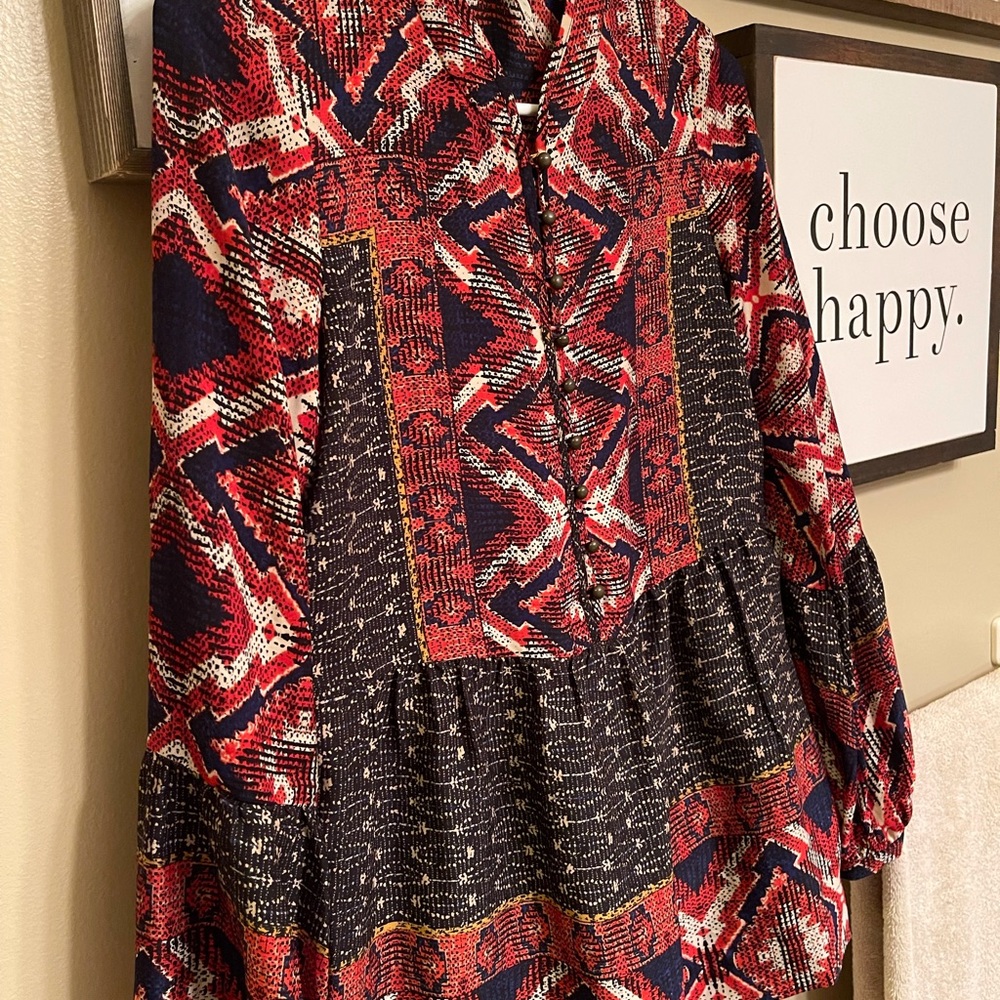 Konrad & Joseph by Anthropologie XS Aztec Blouse